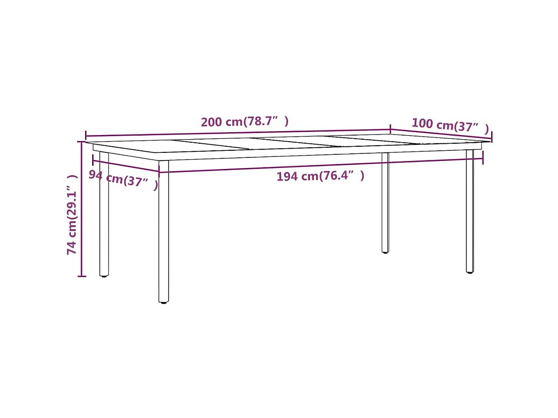 Set da pranzo da giardino con cuscini per mobili da esterno 9 pezzi beige/nero 02_0014183