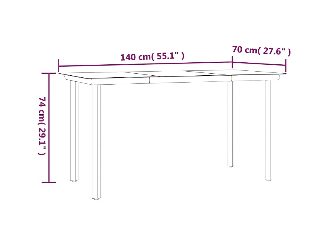 Móveis de jantar de jardim e almofadas 5 peças de resina tecida preta 02_0014889
