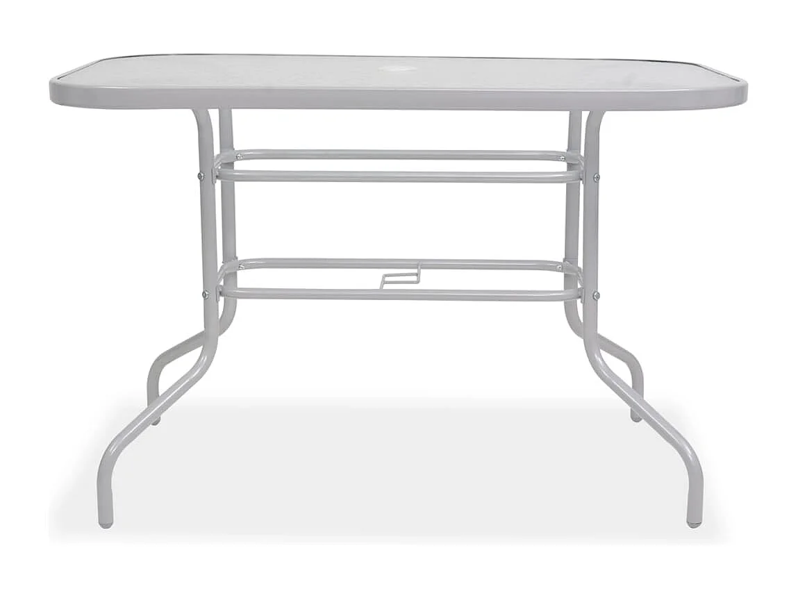 Mueble comedor exterior 8 piezas acero y textileno gris 02_0014690