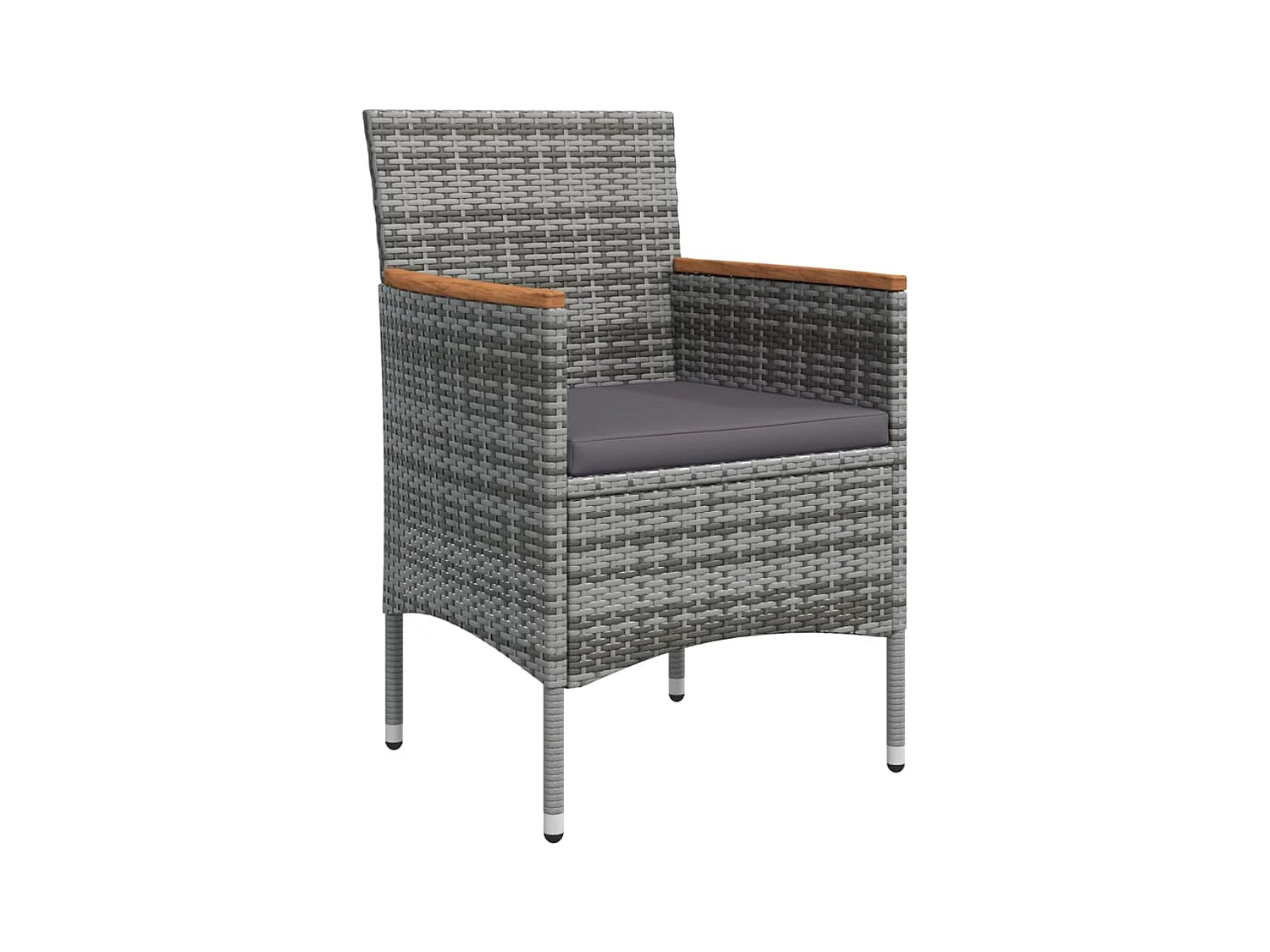 Cojines para muebles de comedor de jardín 7 piezas gris y negro 02_0014626