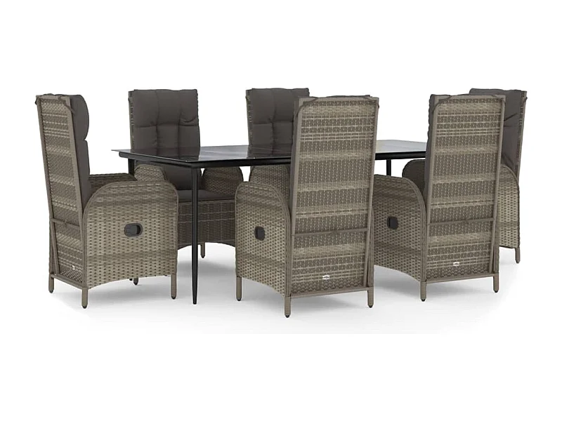 Conjunto de jantar de jardim com 7 peças em rattan preto e cinza e almofadas 02_0014906