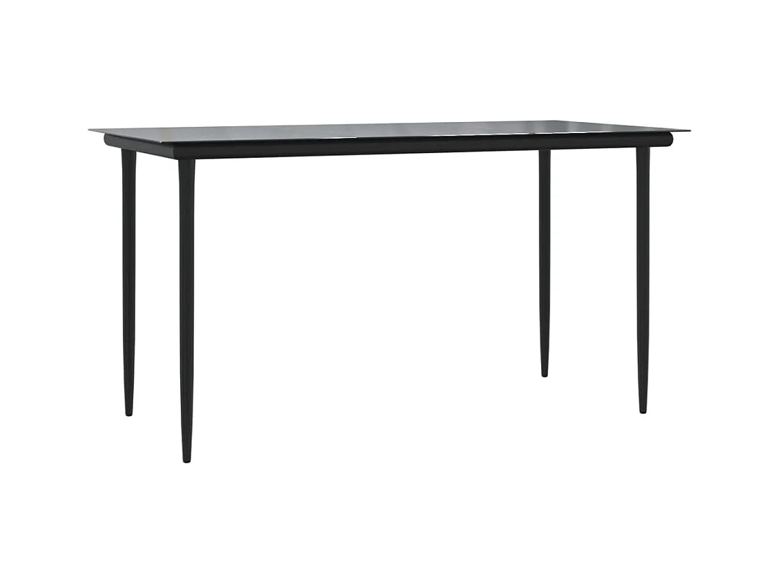 Móveis de jantar de jardim e almofadas 5 peças preto e cinza 02_0014863