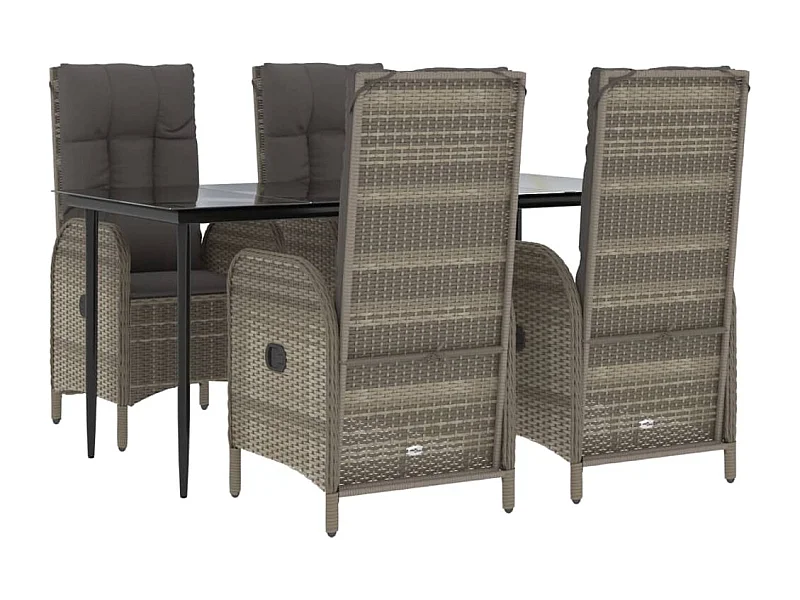 Mobilier à dîner de grise 160 x 80 x 74 cm 02_0014861