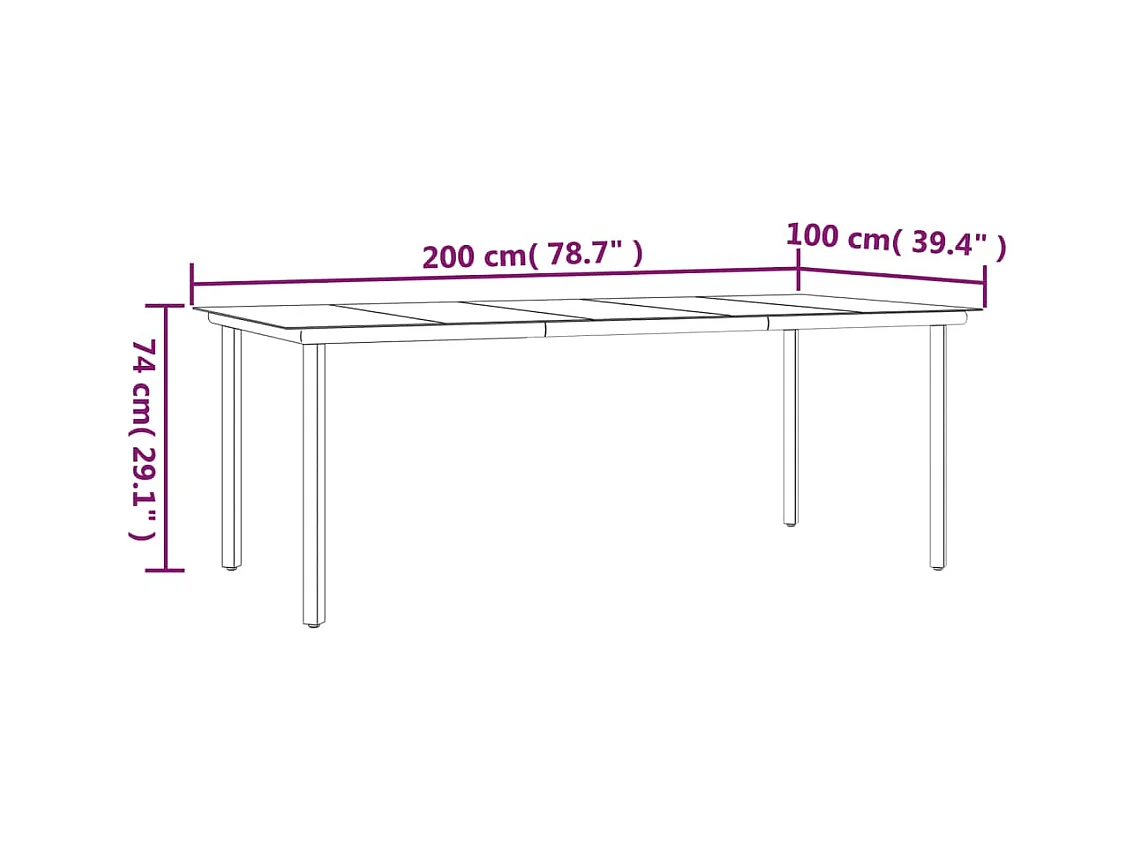 Conjunto de comedor de jardín de 7 piezas de mimbre de resina negra con cojines 02_0014467