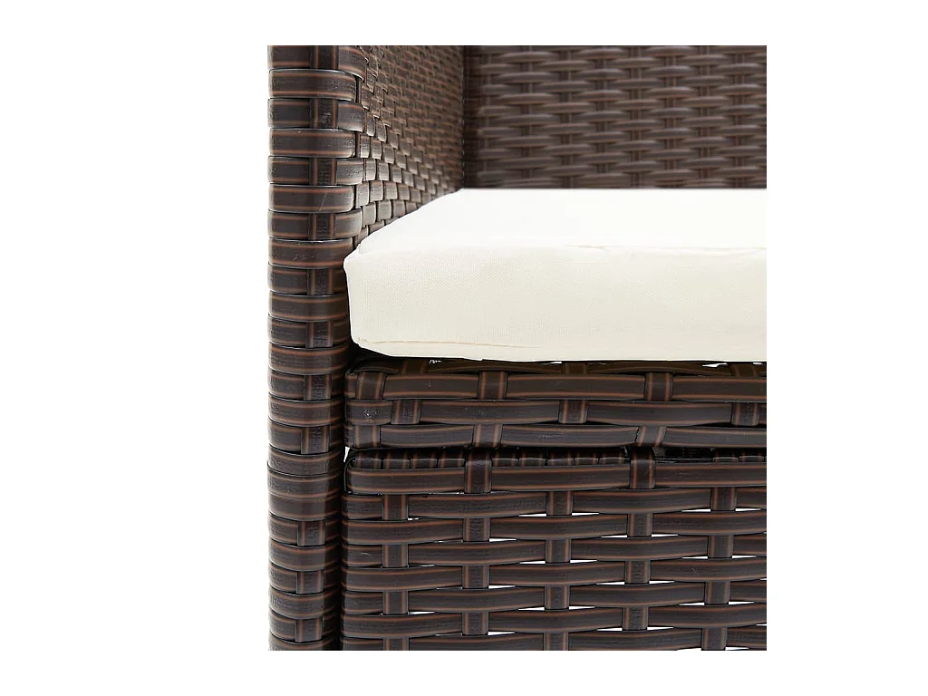 Cuscini per mobili da pranzo da giardino 5 pezzi marrone/nero 02_0014619