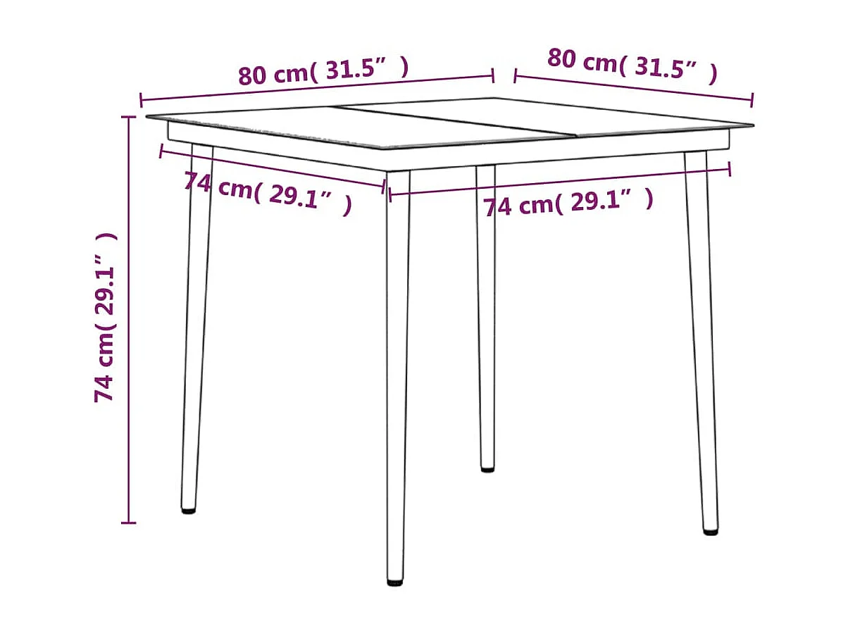 Mobilier de salle à noire 80 x 80 x 74 cm 02_0014602
