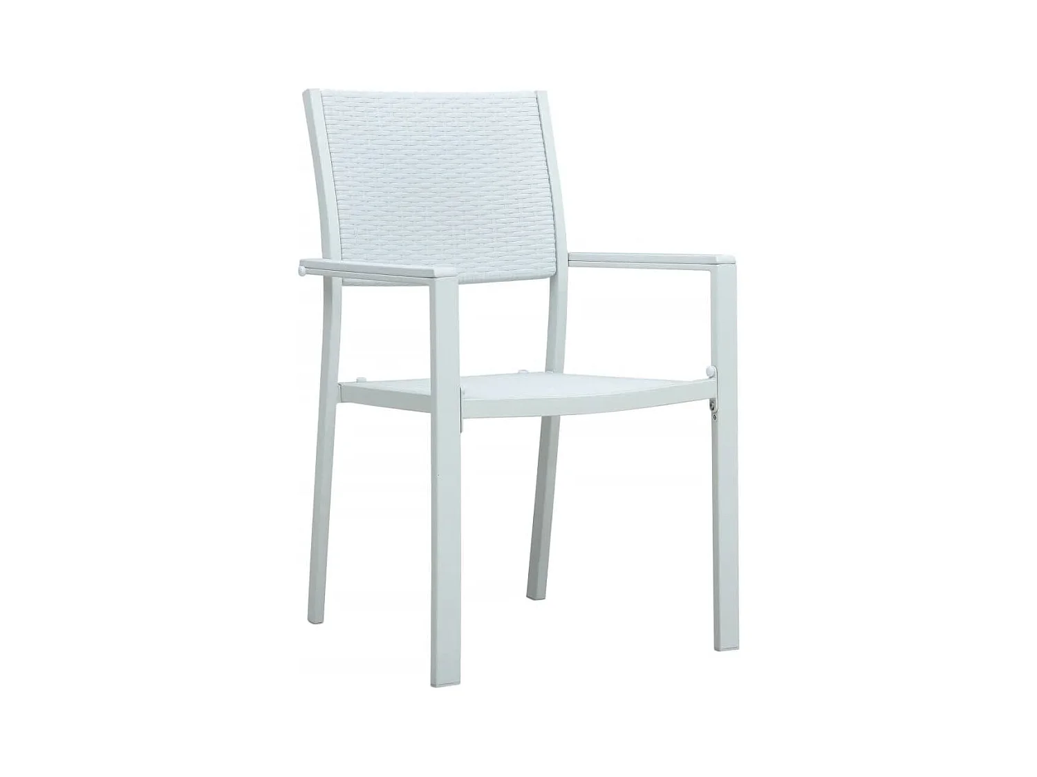 Conjunto de comedor de jardín de 9 piezas muebles de exterior blanco 02_0014077