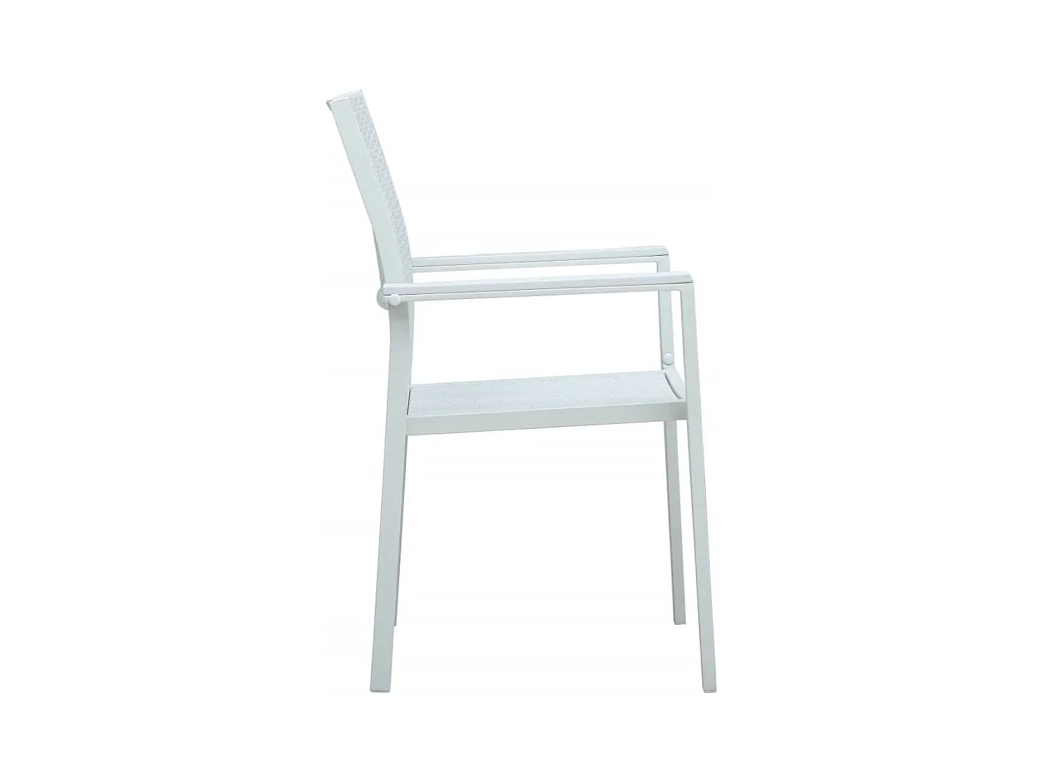 Conjunto de comedor de jardín de 9 piezas muebles de exterior blanco 02_0014077