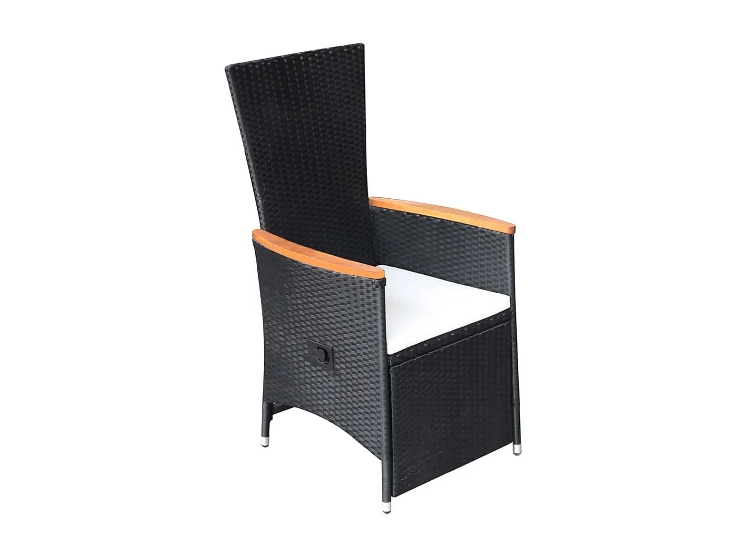 Conjunto de comedor de jardín muebles de exterior con cojines 9 piezas negro 02_0014178