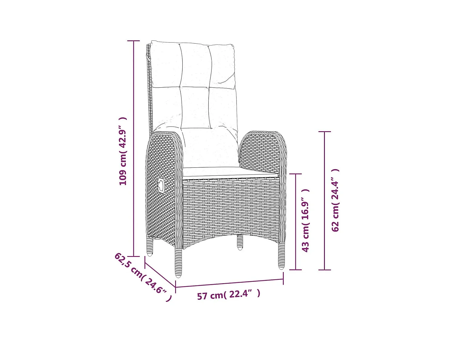 Set da pranzo da giardino in rattan grigio da 7 pezzi con cuscini 02_0014898