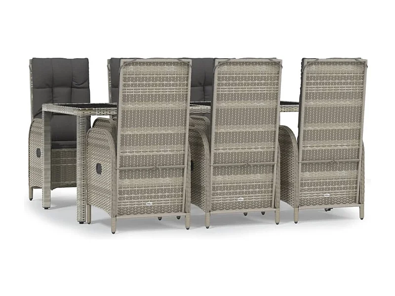 Mobilier à dîner de grise 190 x 90 x 75 cm 02_0014898