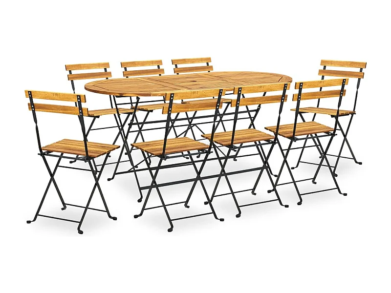 Mobilier à dîner d'extérieur bois marron 160 x 85 x 74 cm 02_0014719