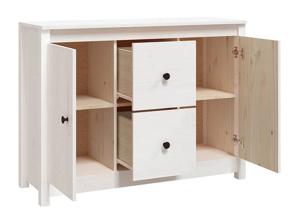 bahut commode armoire bois blanche 100 x 35 x 74 cm 02_0030156