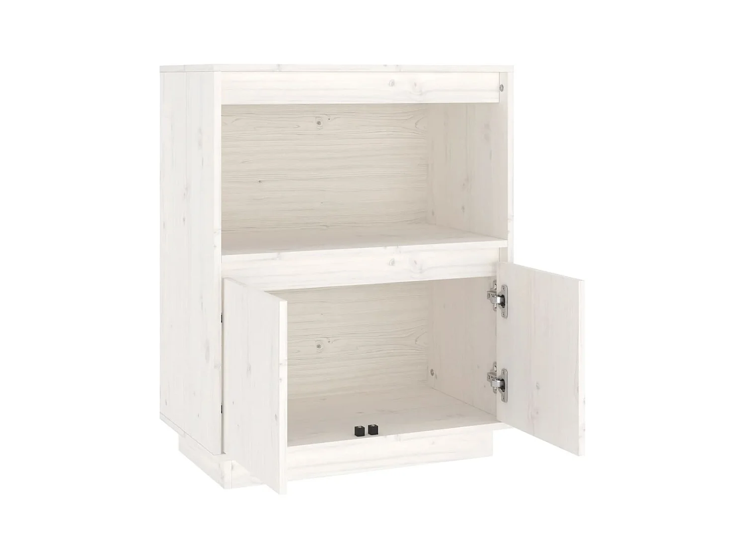 Credenza buffet cassettiera mobile contenitore organizer cucina soggiorno soggiorno 60 x 34 x 75 cm legno massello di pino bianco 02_0030350