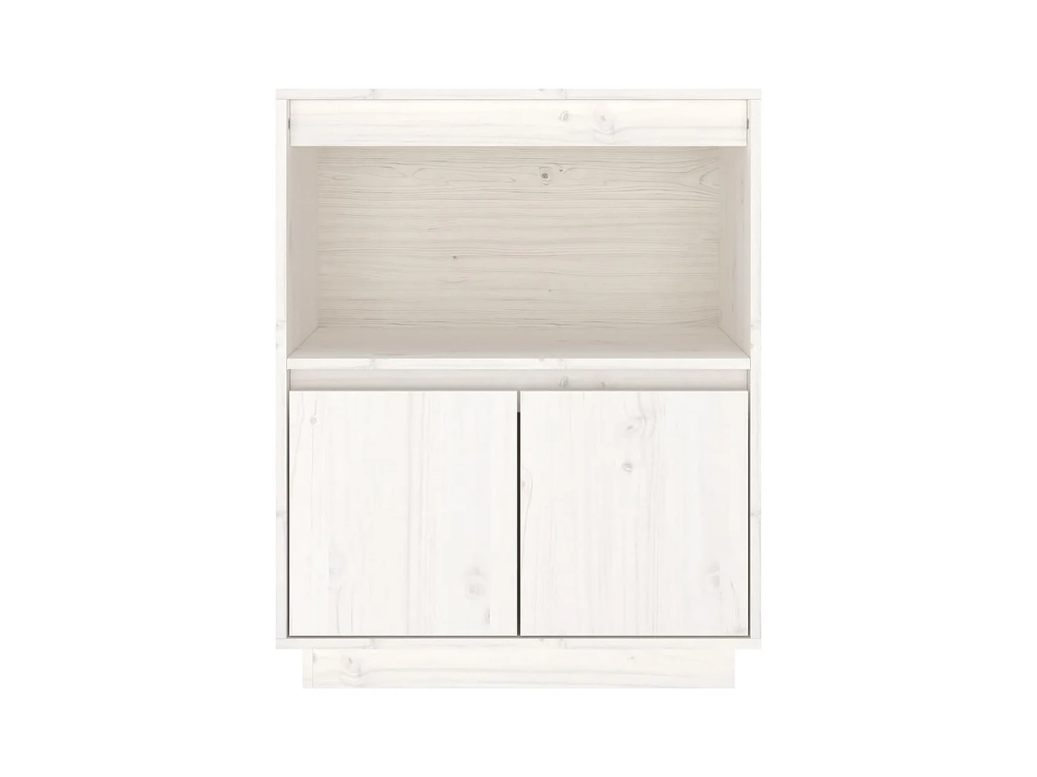 Credenza buffet cassettiera mobile contenitore organizer cucina soggiorno soggiorno 60 x 34 x 75 cm legno massello di pino bianco 02_0030350