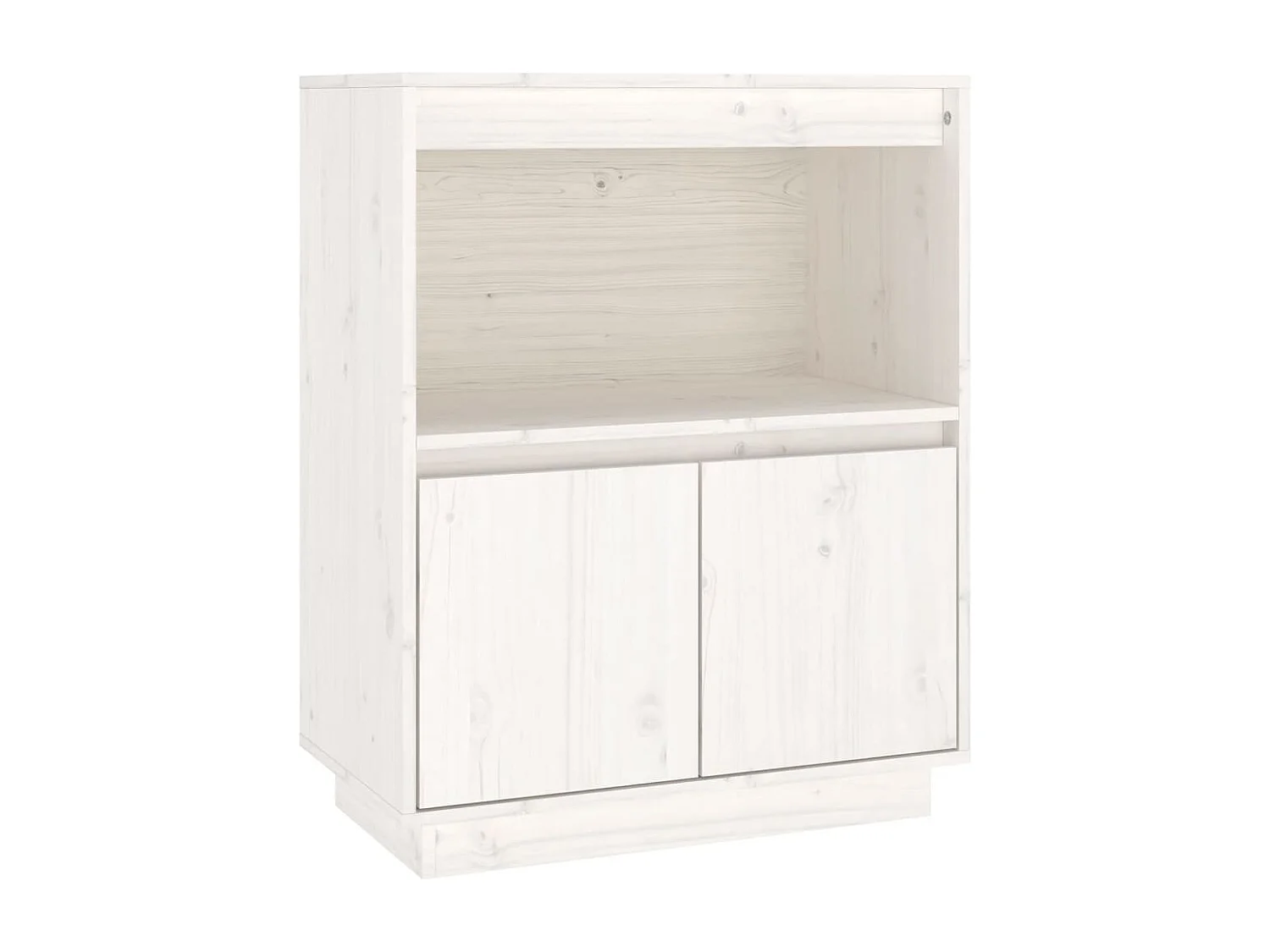 Buffet aparador cômoda armário organizador unidade cozinha sala sala 60 x 34 x 75 cm madeira maciça de pinho branco 02_0030350