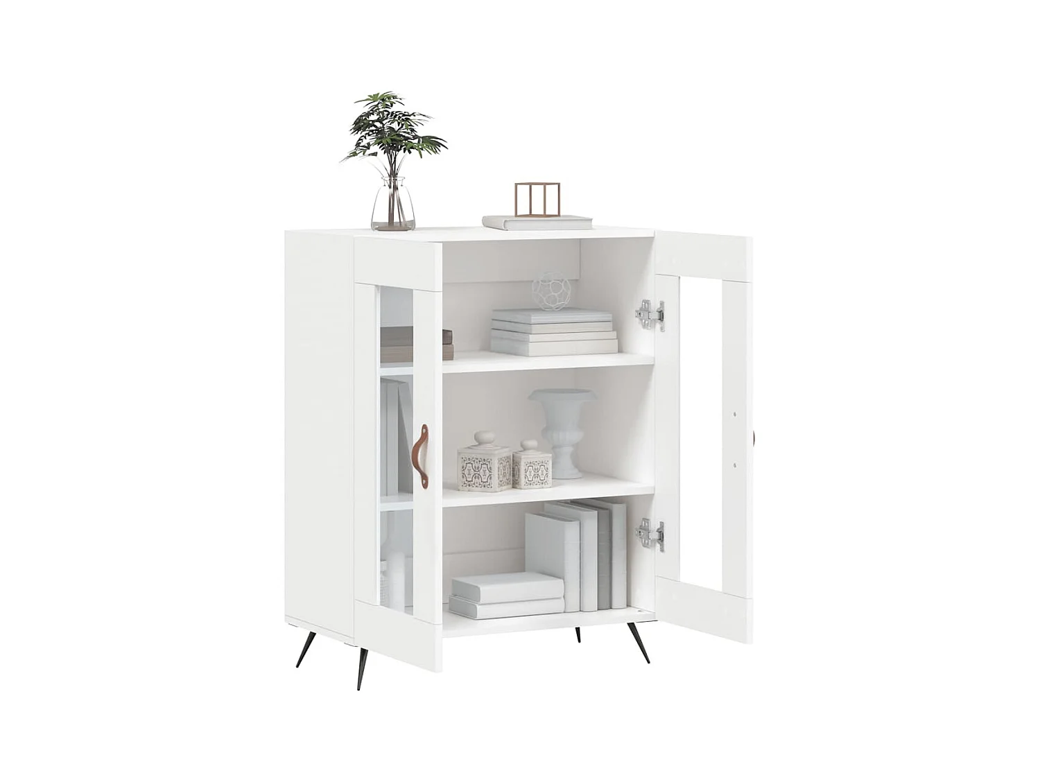 Credenza buffet cassettiera mobile contenitore organizer cucina soggiorno soggiorno 69,5 x 34 x 90 cm derivati ​​del legno bianco 02_0030448
