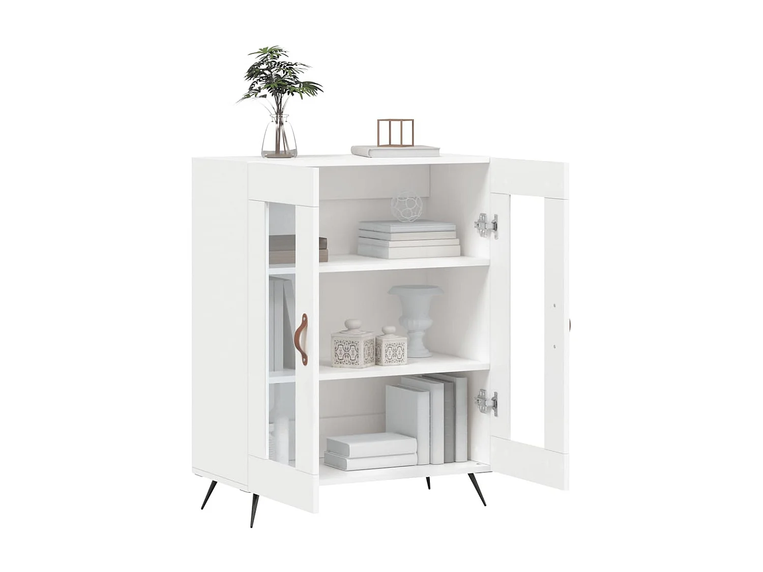 Buffet aparador cômoda armário unidade de armazenamento organizador cozinha sala de estar 69,5 x 34 x 90 cm madeira trabalhada branca 02_0030448