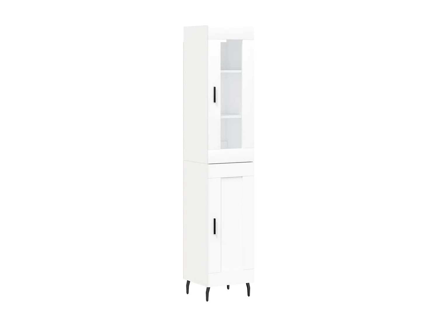 Credenza cassettiera cassettiera mobile contenitore organizer cucina soggiorno soggiorno alto 34,5 x 34 x 180 cm derivati ​​del legno bianco 02_0032426