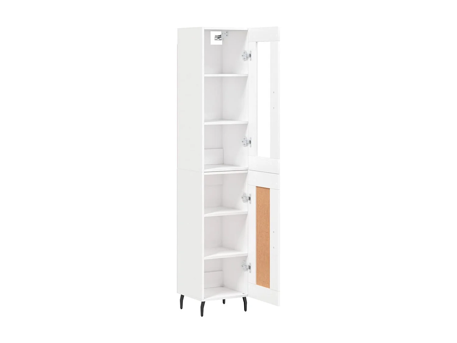 Credenza cassettiera cassettiera mobile contenitore organizer cucina soggiorno soggiorno alto 34,5 x 34 x 180 cm derivati ​​del legno bianco 02_0032426