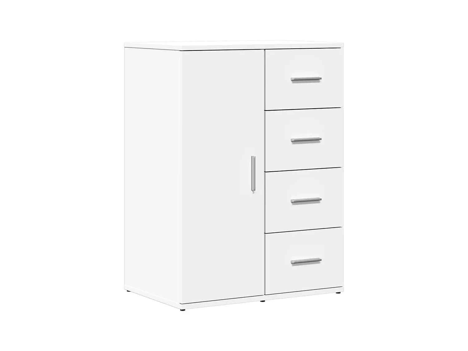 Credenza buffet cassettiera mobile contenitore organizer cucina soggiorno soggiorno 59 x 39 x 80 cm derivati ​​del legno bianco 02_0030326