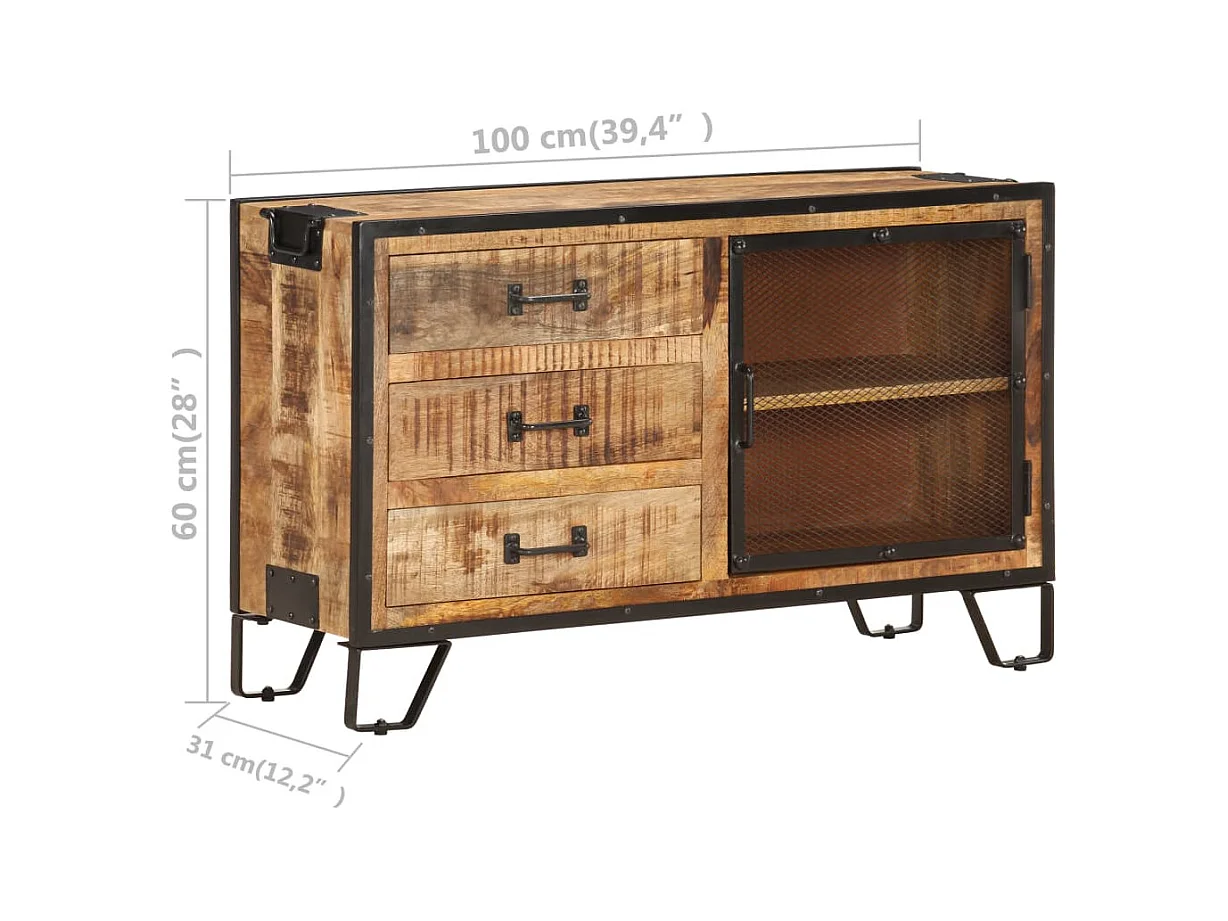 bahut commode armoire bois marron 100 x 31 x 60 cm 02_0029492