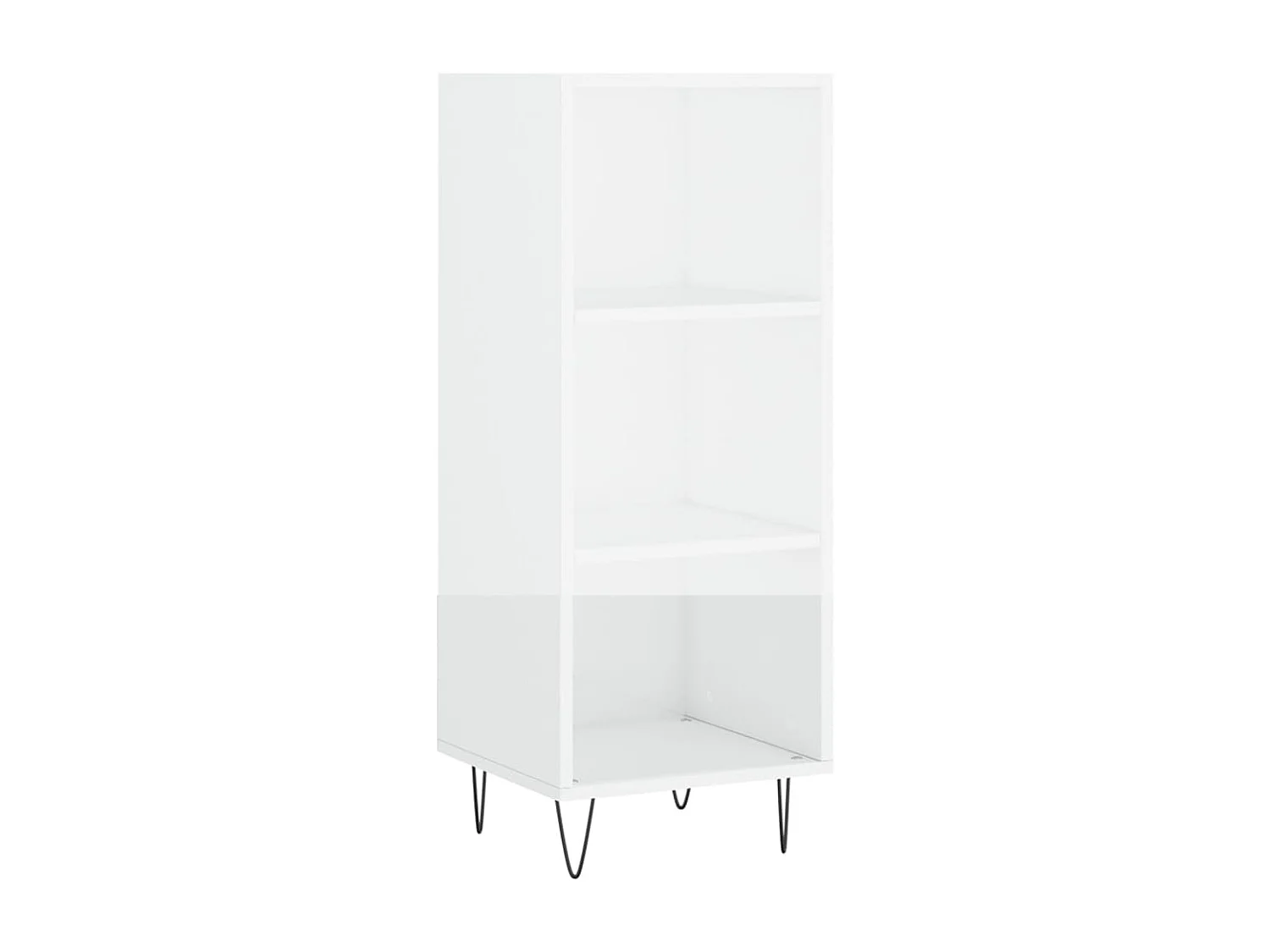 Aparador buffet cómoda mueble mueble de almacenaje organizador cocina salón brillante 34,5 x 32,5 x 90 cm madera contrachapada blanco 02_0030587
