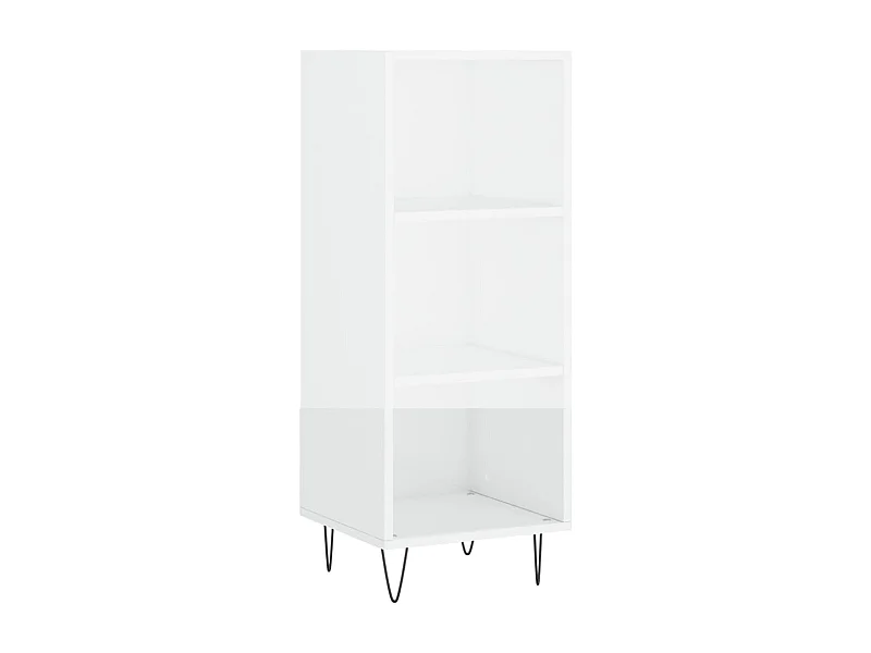 Aparador buffet cómoda mueble mueble de almacenaje organizador cocina salón brillante 34,5 x 32,5 x 90 cm madera contrachapada blanco 02_0030587