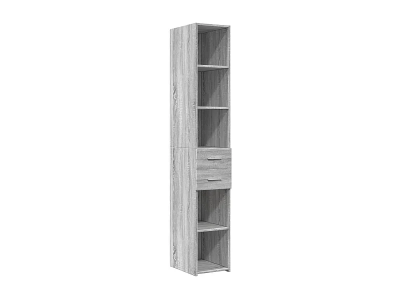 Credenza cassettiera mobile contenitore organizer cucina soggiorno soggiorno alto Sonoma 30 x 42,5 x 185 cm pannelli compositi grigio 02_0035171