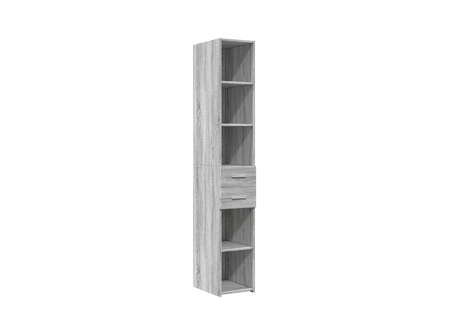 Aparador cómoda cómoda armario mueble organizador cocina salón salón alto Sonoma 30 x 42,5 x 185 cm madera contrachapada gris 02_0035171