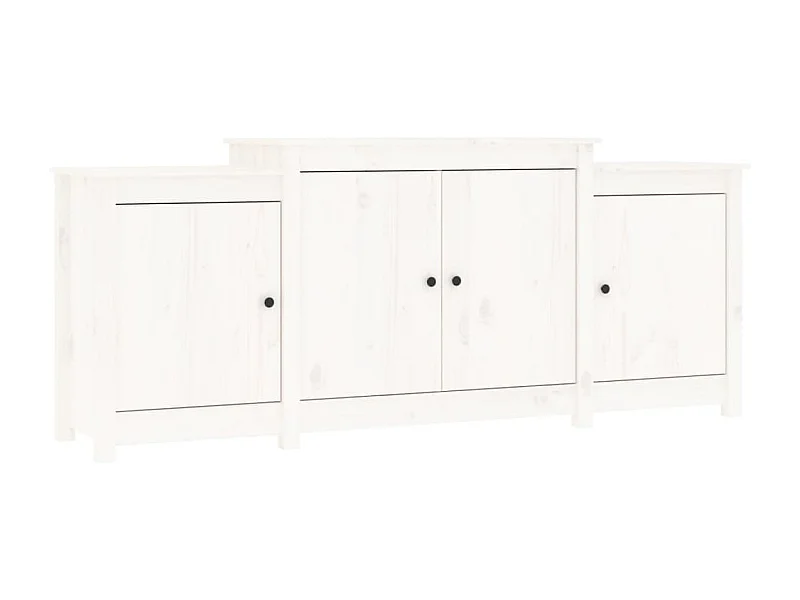 Aparador cómoda cómoda armario mueble organizador cocina salón salón 164 x 37 x 68 cm madera maciza de pino blanco 02_0030213