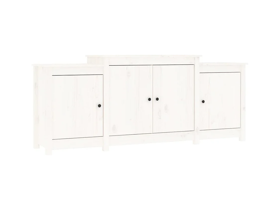Aparador cómoda cómoda armario mueble organizador cocina salón salón 164 x 37 x 68 cm madera maciza de pino blanco 02_0030213
