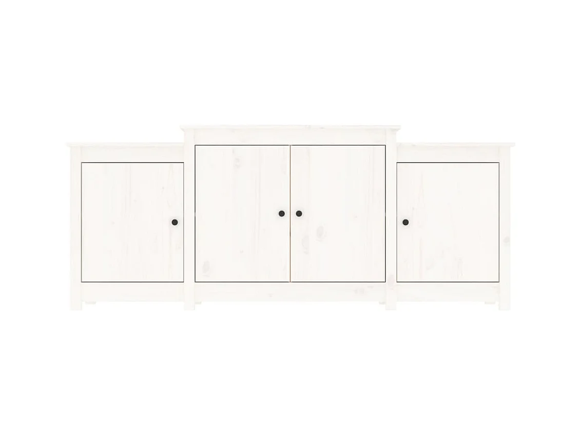 Aparador cómoda cómoda armario mueble organizador cocina salón salón 164 x 37 x 68 cm madera maciza de pino blanco 02_0030213