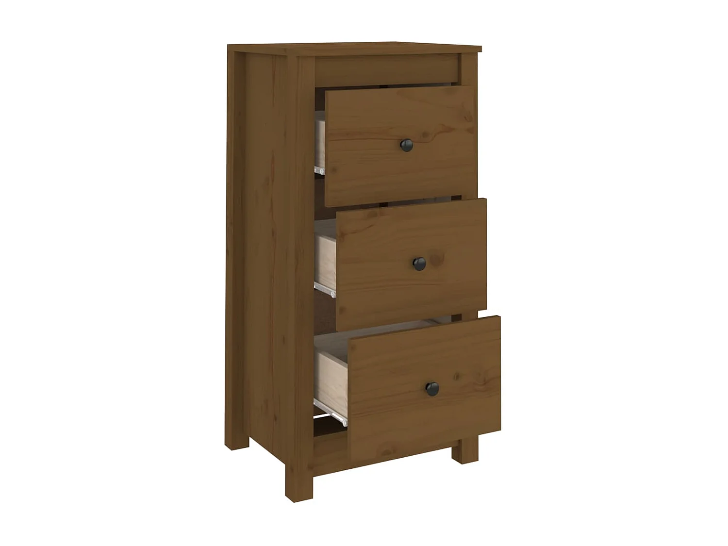 Credenza buffet cassettiera mobile contenitore organizer cucina soggiorno soggiorno set da 2 40 x 35 x 80 cm legno massello di pino marrone 02_0036887