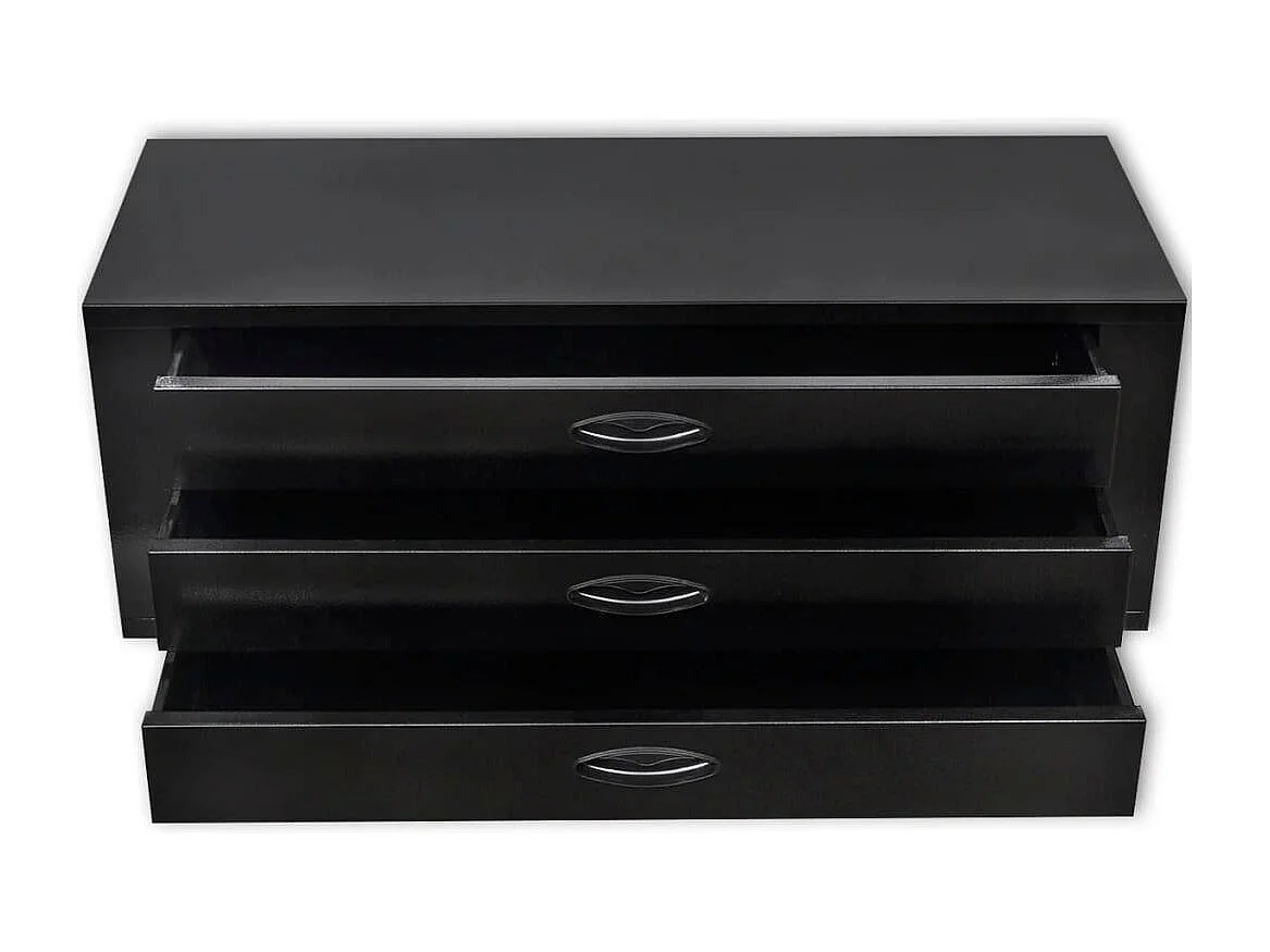 Caixa de ferramentas de metal 3 gavetas preto ferramentas de oficina 85 cm preto 02_0003239