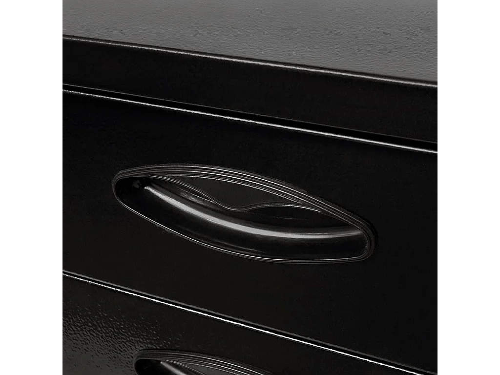 Caixa de ferramentas de metal 3 gavetas preto ferramentas de oficina 85 cm preto 02_0003239