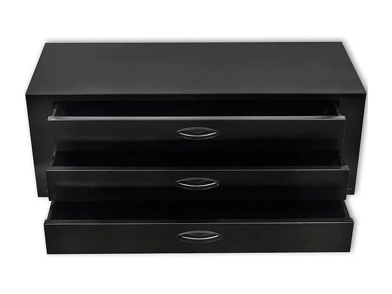 Caixa de ferramentas de metal 3 gavetas preto ferramentas de oficina 85 cm preto 02_0003239