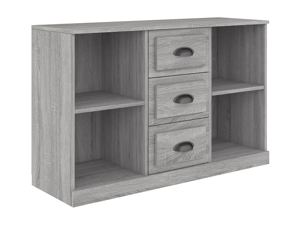 Credenza buffet cassettiera mobile contenitore organizer cucina soggiorno soggiorno Sonoma 104,5 x 35,5 x 67,5 cm derivati ​​del legno grigio 02_0036277