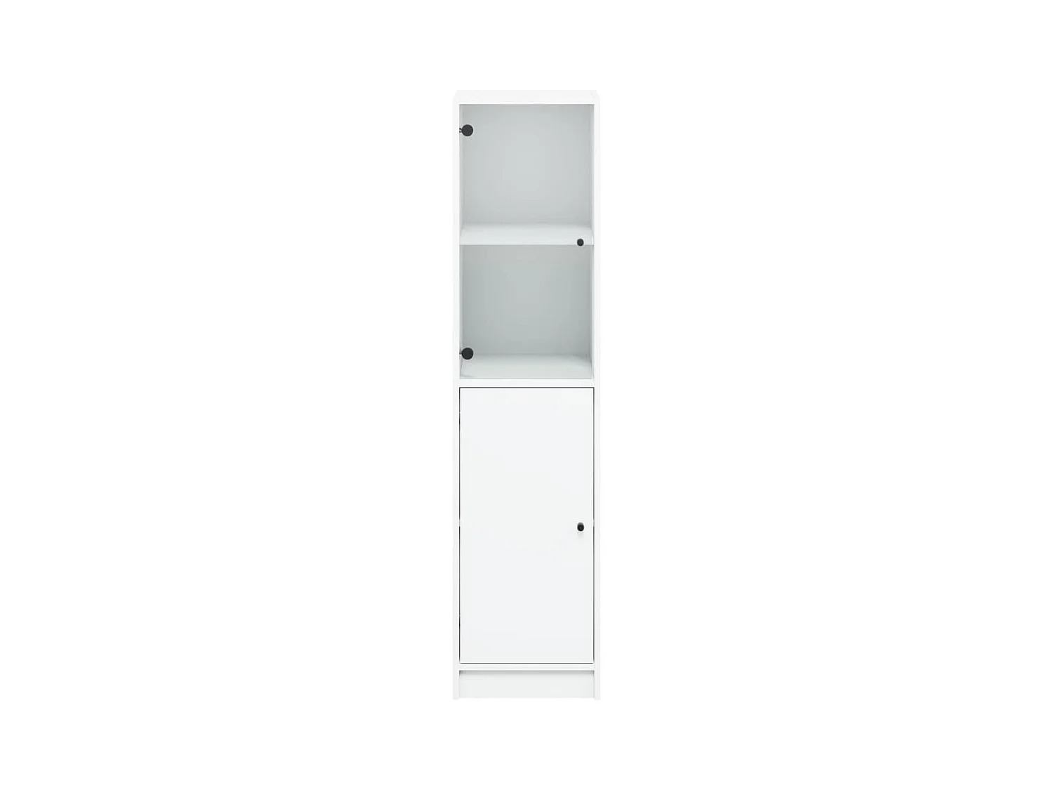 Credenza cassettiera cassettiera mobile contenitore organizer cucina soggiorno soggiorno con anta in vetro 35 x 37 x 142 cm bianco 02_0030096