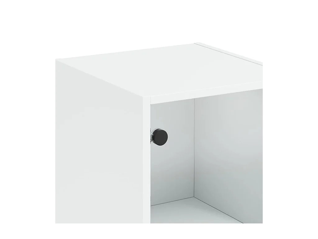 Credenza cassettiera cassettiera mobile contenitore organizer cucina soggiorno soggiorno con anta in vetro 35 x 37 x 142 cm bianco 02_0030096