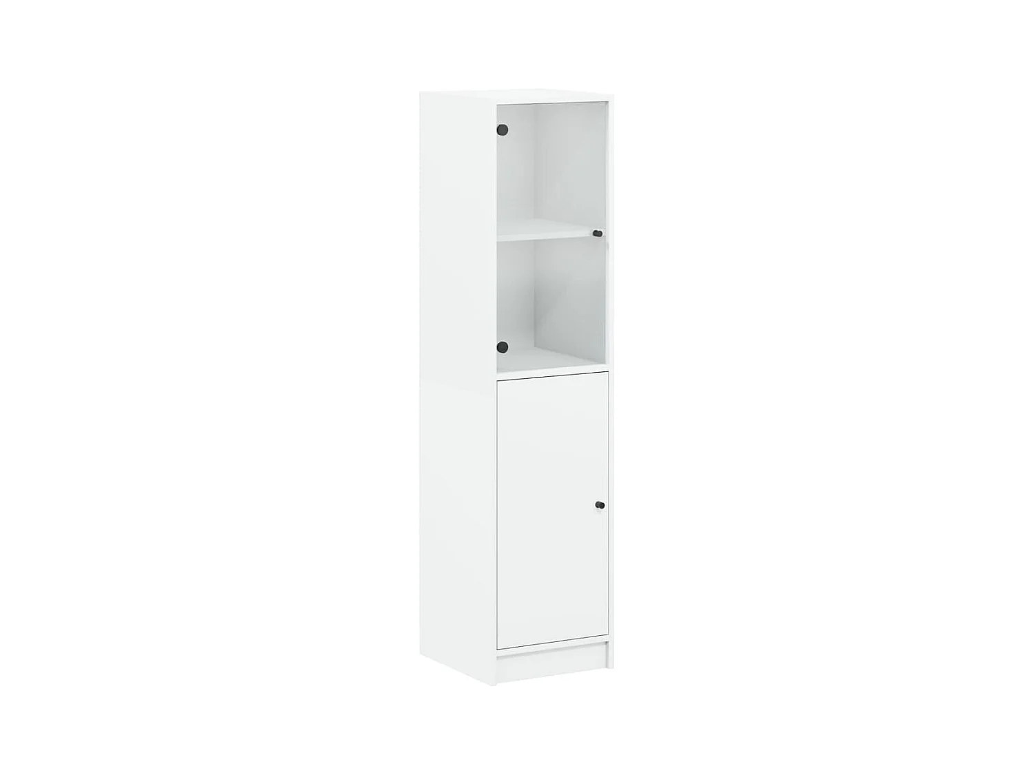 bahut commode armoire verre blanche 35 x 37 x 142 cm 02_0030096