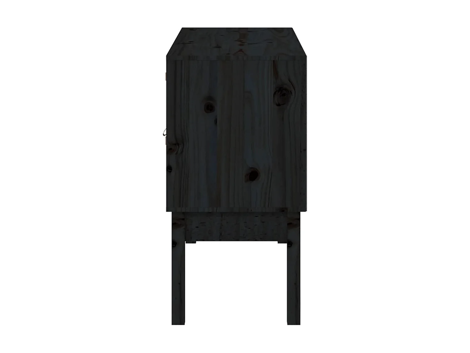 Aparador cómoda mueble almacenaje organizador cocina salón salón 110 x 40 x 78 cm madera maciza de pino negro 02_0035844