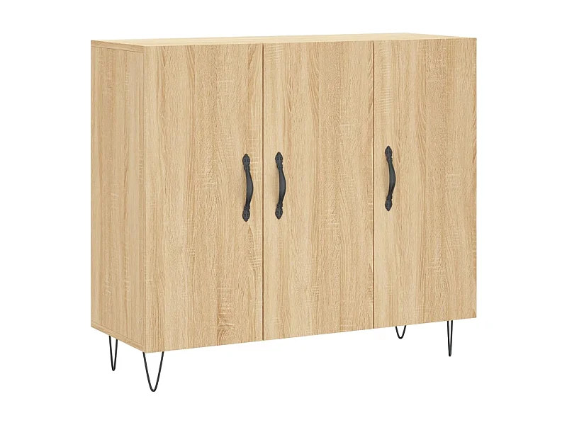 Aparador aparador cómoda mueble almacenaje organizador cocina salón salón Sonoma 90 x 34 x 80 cm madera contrachapada marrón 02_0031730