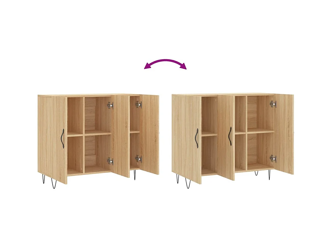 Aparador aparador cómoda mueble almacenaje organizador cocina salón salón Sonoma 90 x 34 x 80 cm madera contrachapada marrón 02_0031730