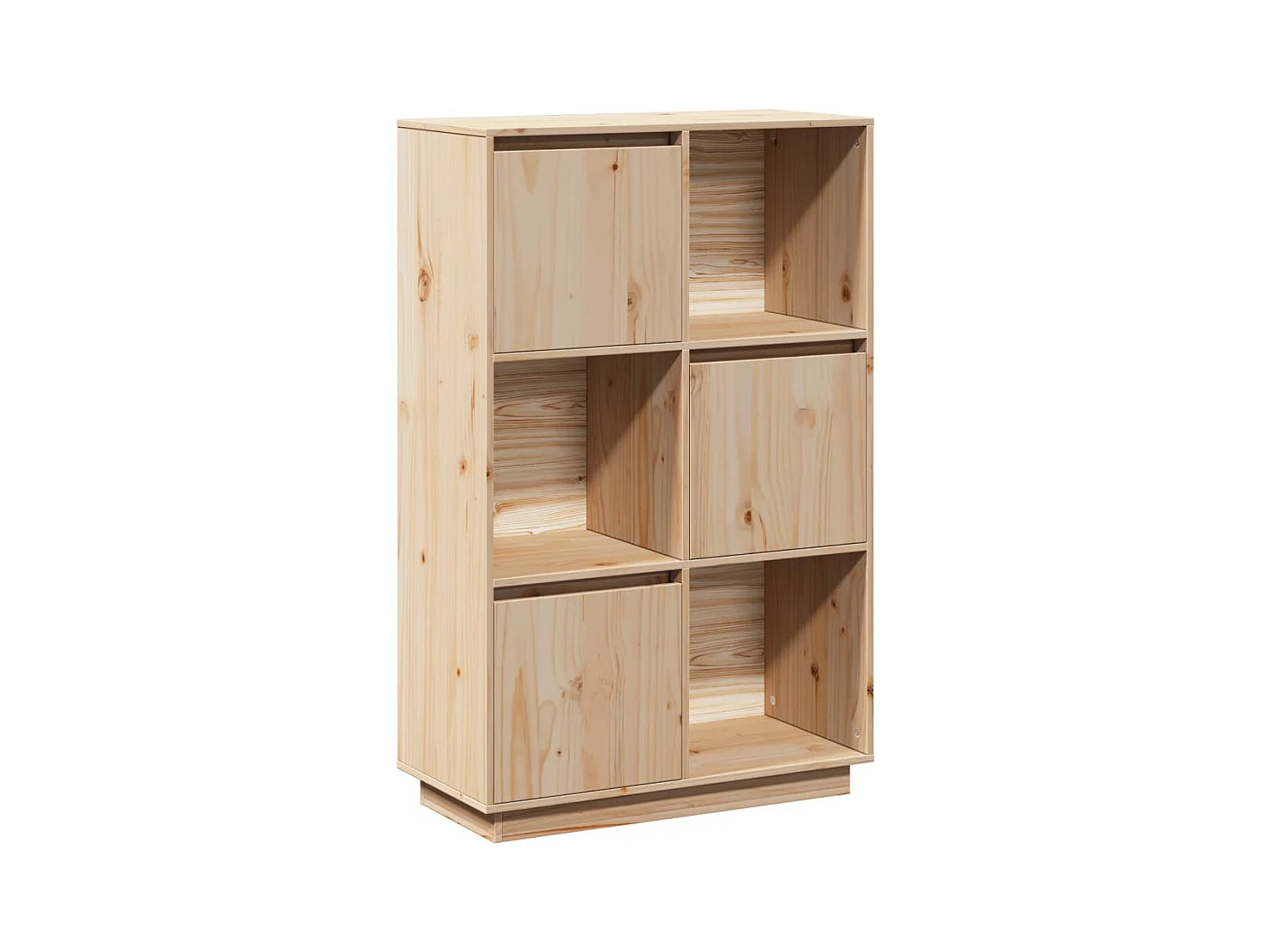 Aparador cômoda armário armário organizador cozinha sala sala alto 74 x 35 x 117 cm madeira maciça de pinho marrom 02_0032195