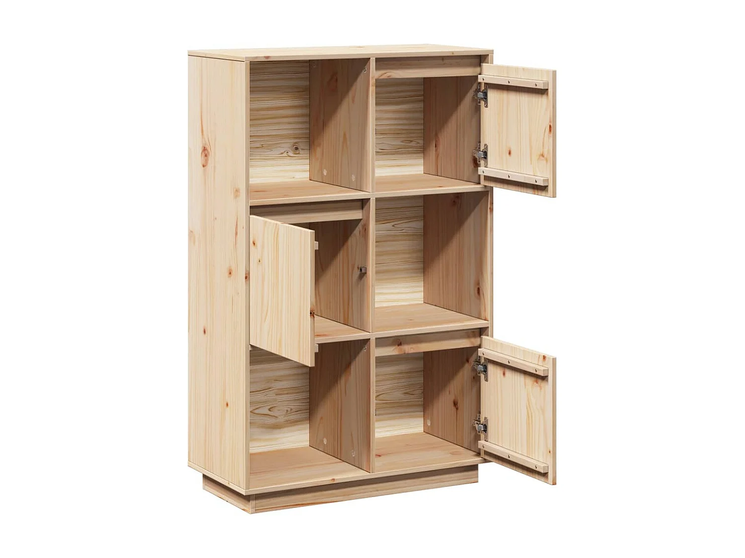 Credenza cassettiera cassettiera mobile contenitore organizer cucina soggiorno soggiorno alto 74 x 35 x 117 cm legno di pino massiccio marrone 02_0032195