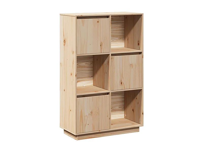 Credenza cassettiera cassettiera mobile contenitore organizer cucina soggiorno soggiorno alto 74 x 35 x 117 cm legno di pino massiccio marrone 02_0032195