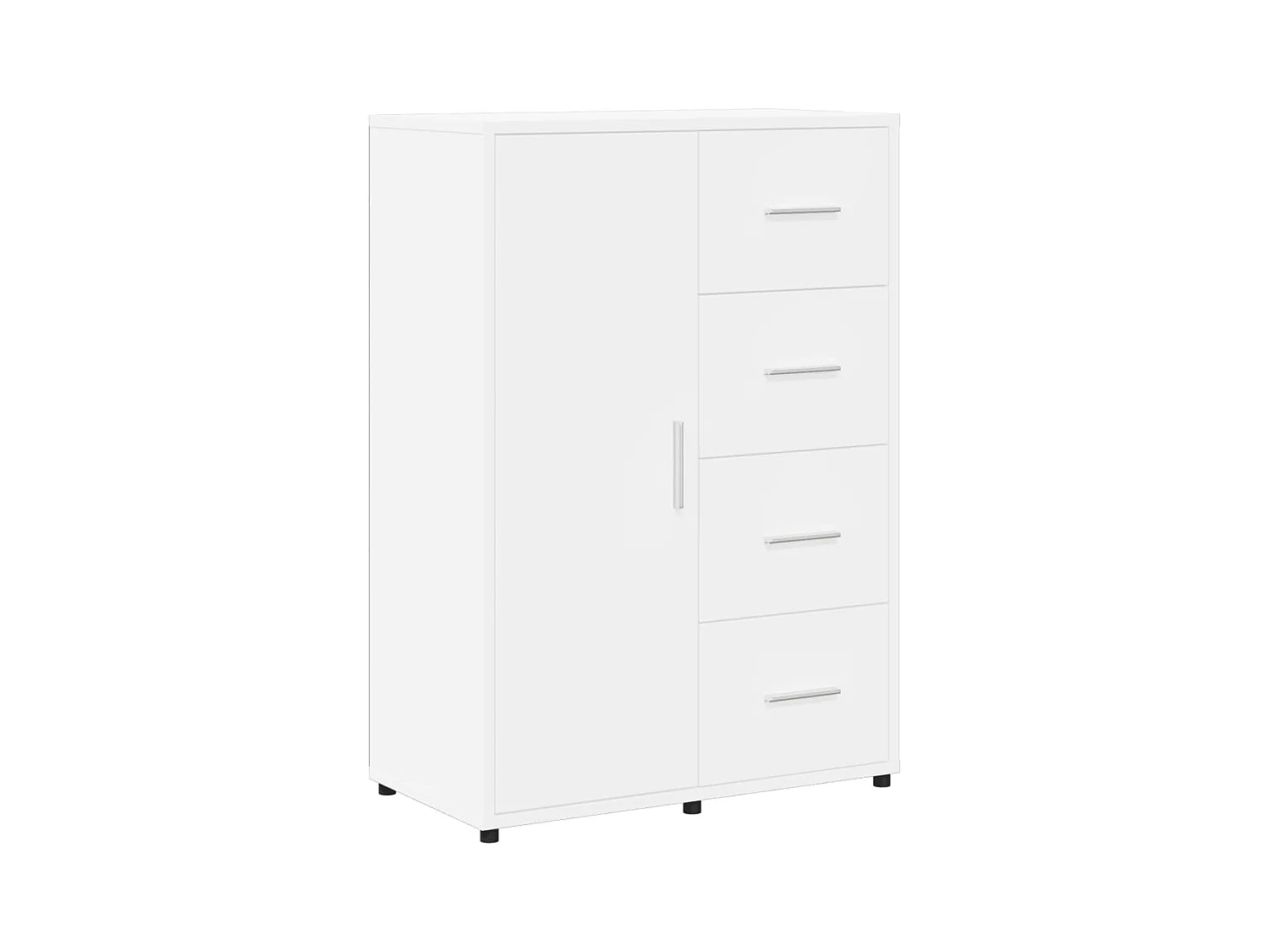 Buffet aparador cômoda armário unidade de armazenamento organizador cozinha sala sala 60 x 31 x 84 cm madeira trabalhada branca 02_0030344