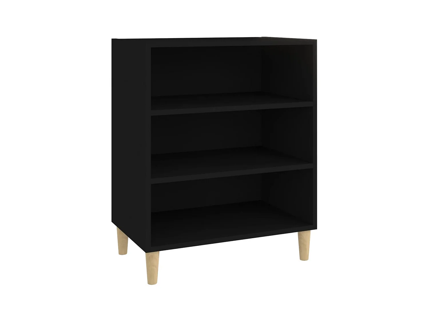 Credenza buffet cassettiera mobile contenitore organizer cucina soggiorno soggiorno 57 x 35 x 70 cm pannelli compositi nero 02_0035957