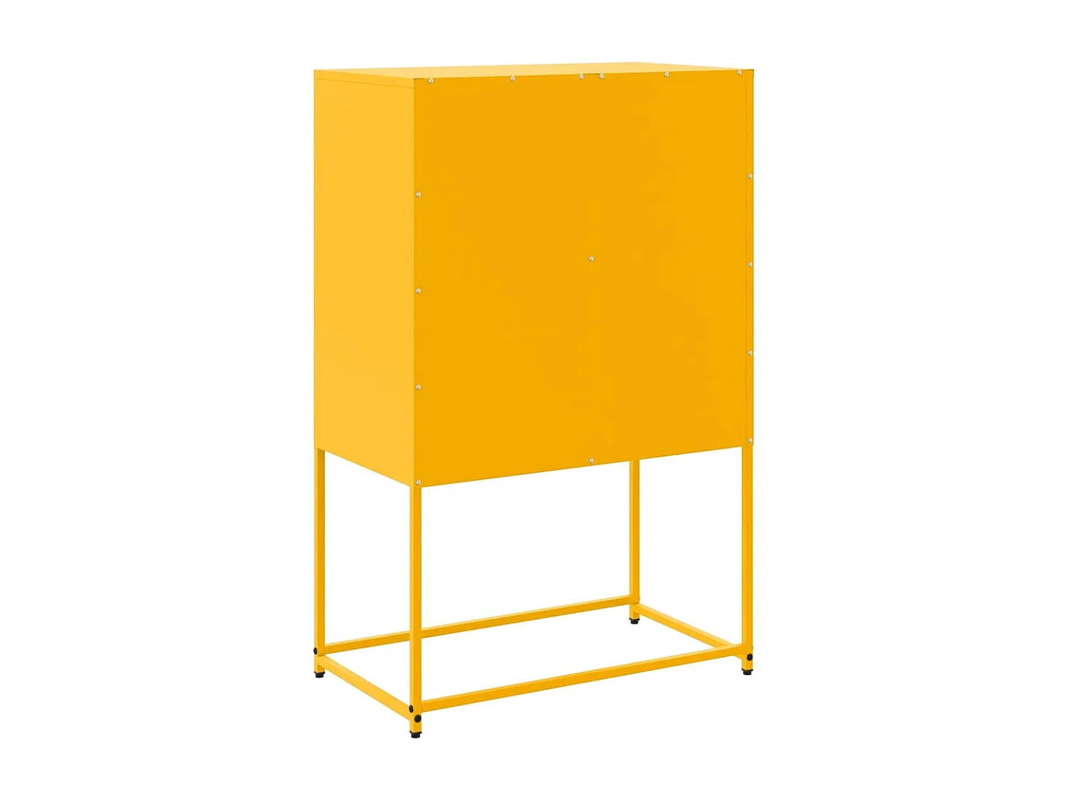 Aparador buffet cómoda armario mueble organizador cocina salón salón amarillo mostaza 68,5 x 38,5 x 107 cm acero Amarillo 02_0035704